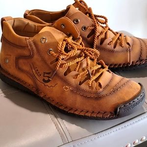 Number Graphic Front Lace up Ankle Boots Sz 38